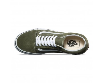 Chaussures Vans Old Skool Homme/Femme Winter Moss/True White NO. 8G1OW2