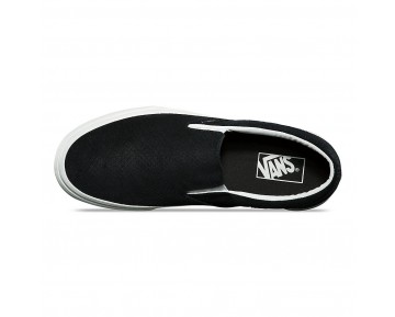 Chaussures Vans Classic Slip-On Homme/Femme Black/White- Snake NO. 8F7OS3