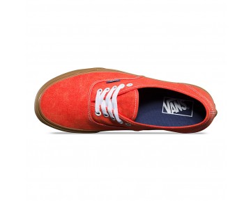 Chaussures Vans Washed Authentic Homme/Femme (Washed Canvas) Cherry Tomato/Gum NO. 8EMMQS