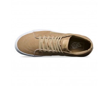 Chaussures Vans Mono Sk8-Hi Homme/Femme (Mono Canvas) Khaki/True White NO. 8GEMX4