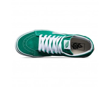 Chaussures Vans Daim Sk8-Hi Homme/Femme (Suede/Canvas) Ultramarine Green/True White NO. 8GEMWI