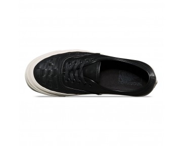 Chaussures Vans Cuir Tressé Authentic Homme/Femme (Leather) Black NO. 8F3L3A