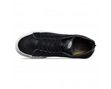 Chaussures Vans Zippées Cuir Perf Sk8-Hi Reissue Homme (Leather Perf) Black NO. 3T9KVJ