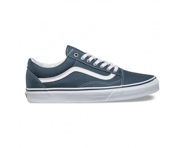 Chaussures Vans Old Skool Homme/Femme (Canvas) Dark Slate/True White NO. 8G1MJ7