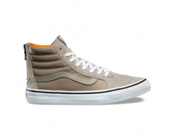 Chaussures Vans Sk8-Hi Slim Zip Homme/Femme Silver Sage/True White NO. 8GROC8