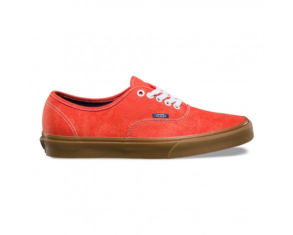 Chaussures Vans Washed Authentic Homme/Femme (Washed Canvas) Cherry Tomato/Gum NO. 8EMMQS