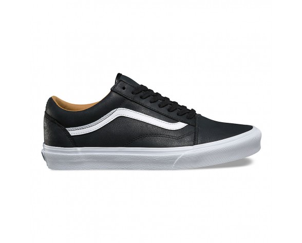 Chaussures Vans Cuir Premium Old Skool Homme/Femme (Premium Leather) Black/True White NO. 8G1II7