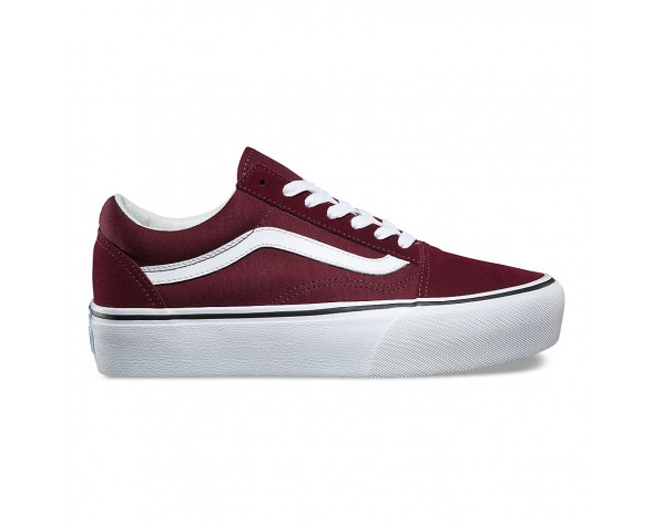 Chaussures Vans Platform Old Skool Femme Port Royale/True White NO. B3U5U7
