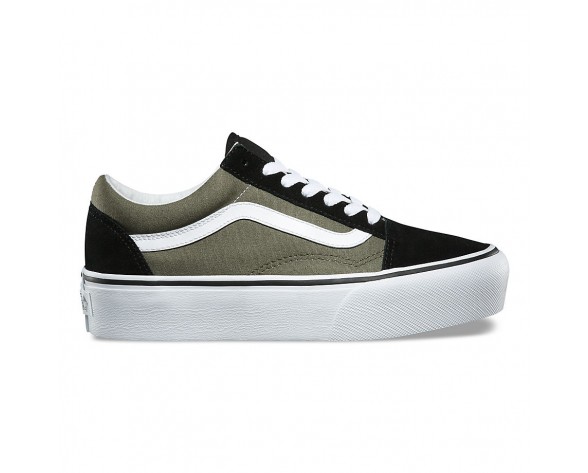 Chaussures Vans Platform Old Skool Femme Grape Leaf/True White NO. B3U0FI