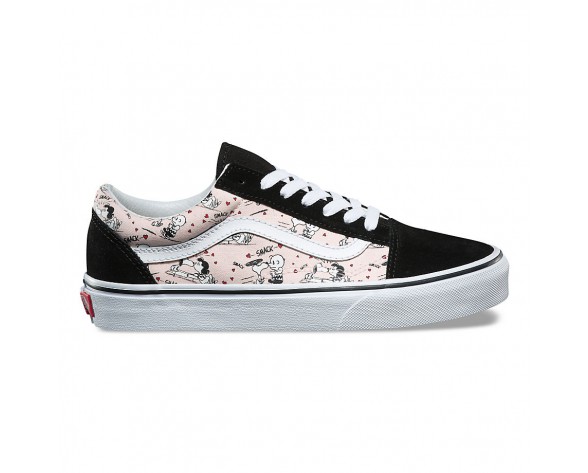 Chaussures Vans X Peanuts Old Skool Femme Noir NO. 8G1OQV