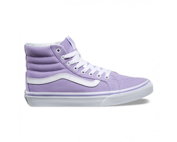 Chaussures Vans Pastels Sk8-Hi Slim Femme Lavender/True White NO. 2R2MMD