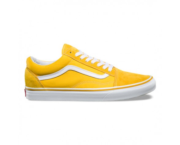 Chaussures Vans Daim Old Skool Femme (Suede/Canvas) Spectra Yellow/True White NO. 8G1MWH