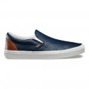 Chaussures Vans Leather Classic Slip-On Homme (Leather Perf) Dress Blues/Friar Brown NO. 8F7MU3