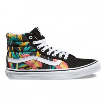 Chaussures Vans Tropical Leaves Sk8-Hi Slim Femme (Tropical Leaves) Black NO. 2R2MQL